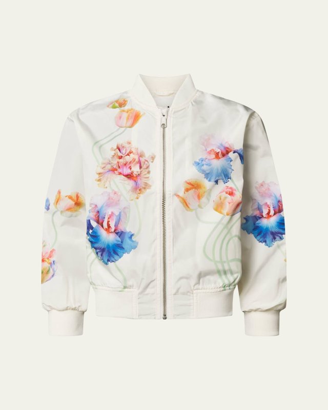 Girl's Haliva Floral-Print Jacket, Size 8-12